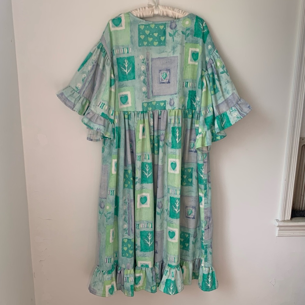 Rebekah Peters Handmade Sustainable Peasant Midi Dress - Picture 5 of 7
